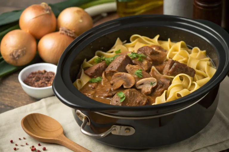 beef stroganoff crock pot