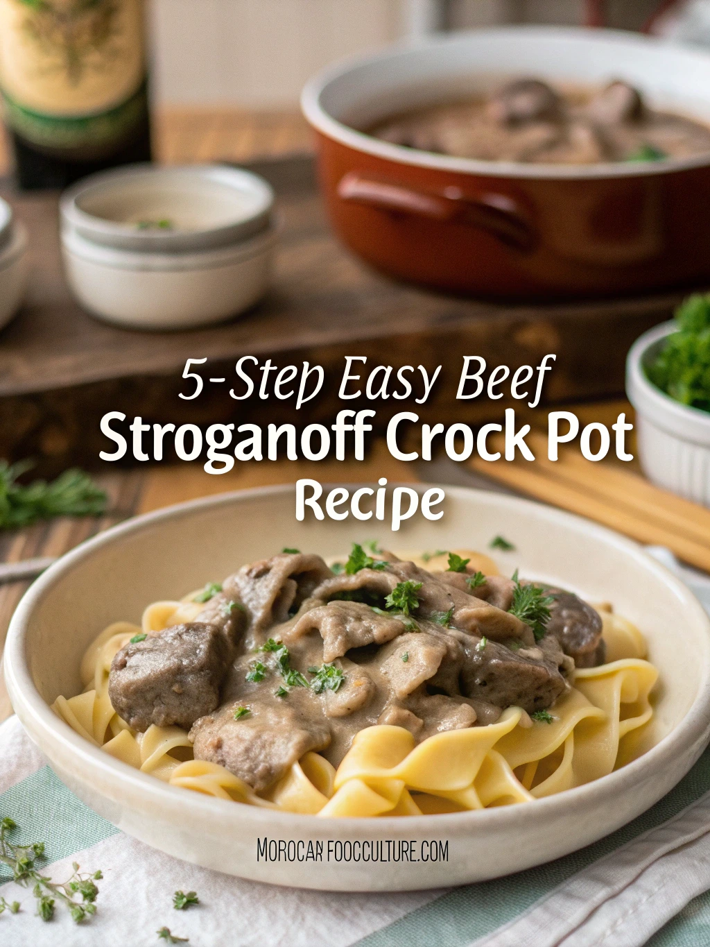 beef stroganoff crock pot