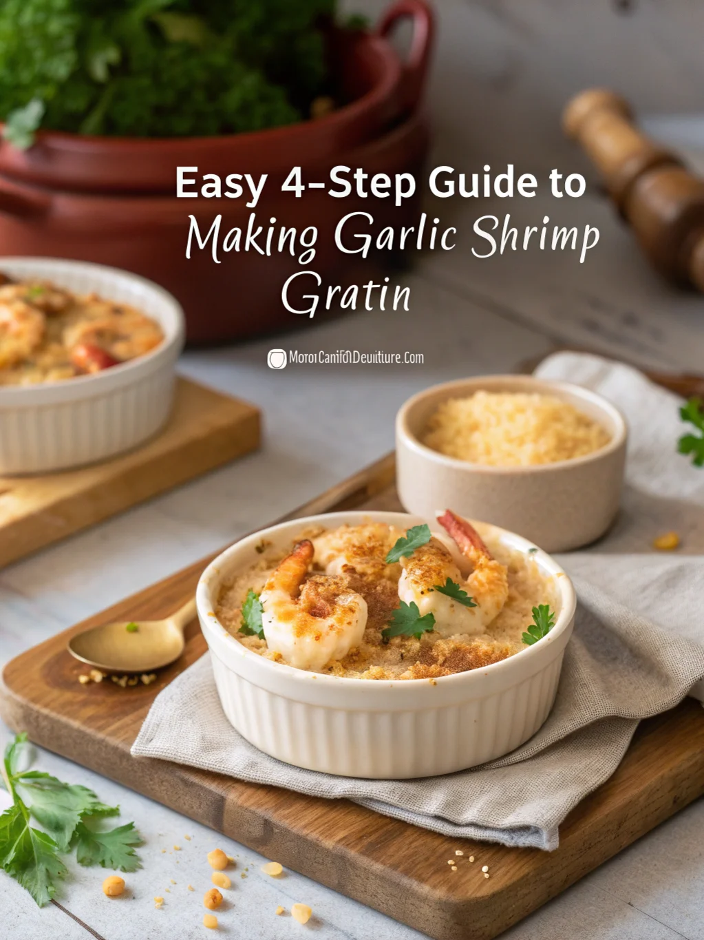 Garlic Shrimp Gratin