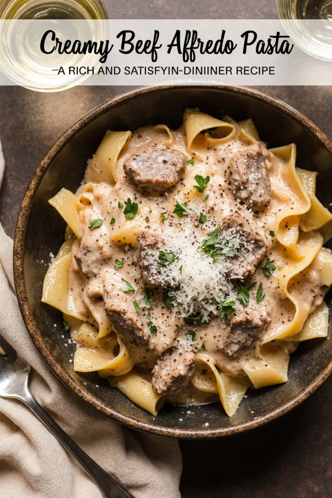 Beef Alfredo Pasta