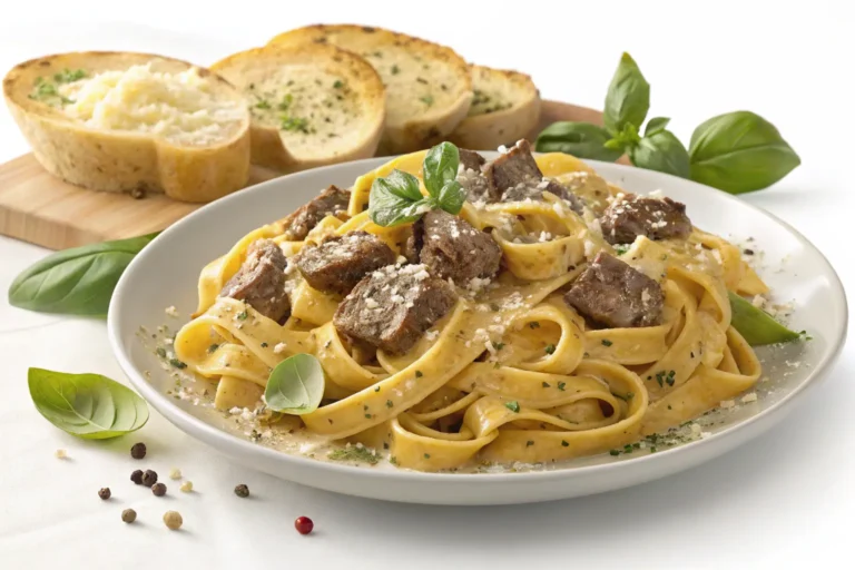 Beef Alfredo Pasta